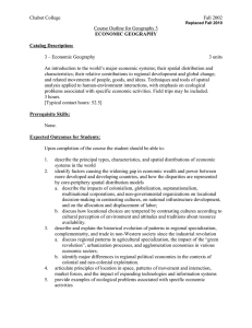 Chabot College Fall 2002 Course Outline for Geography 3