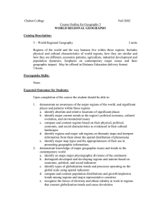 Chabot College  Fall 2002 Course Outline for Geography 5