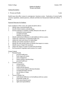 Chabot College October 1999 Outline for Health 4
