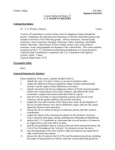 Chabot College Fall 2004 Course Outline for History 27