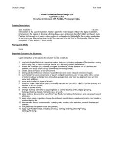 Chabot College Fall 2003 Course Outline for Interior Design 32A ILLUSTRATOR I