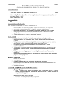 Chabot College Fall 2010  Course Outline for Mass Communications 3