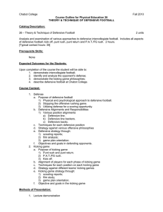 Chabot College Fall 2010 Course Outline for Physical Education 26