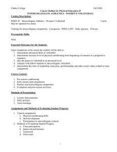 Chabot College  Fall 2003 Course Outline for Physical Education 43