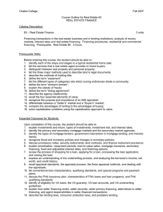 Chabot College  Fall 2007 Course Outline for Real Estate 83