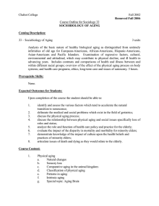 Chabot College Fall 2002  Course Outline for Sociology 33