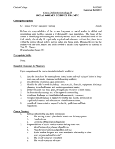 Chabot College Fall 2002  Course Outline for Sociology 63