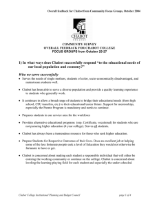 1) In what ways does Chabot successfully respond “to the... our local population and economy?”