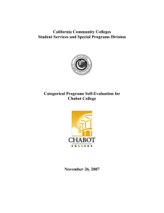 California Community Colleges Student Services and Special Programs Division