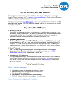 Tips for Recruiting New ISPE Members