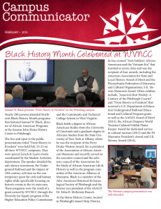 Campus Communicator Black History Month Celebrated at WVNCC