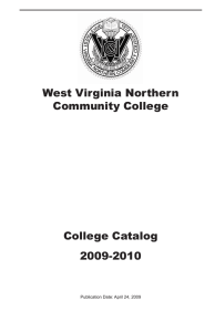 West Virginia Northern Community College College Catalog 2009-2010