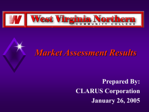 Market Assessment Results Prepared By: CLARUS Corporation January 26, 2005