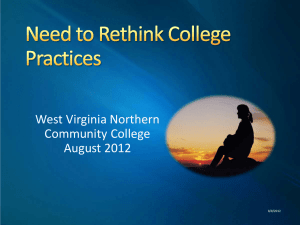 West Virginia Northern Community College August 2012 8/8/2012