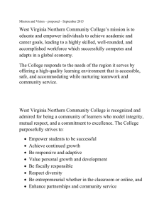 West Virginia Northern Community College’s mission is to
