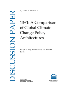 DISCUSSION PAPER 13+1: A Comparison of Global Climate