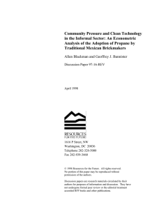 Community Pressure and Clean Technology in the Informal Sector: An Econometric