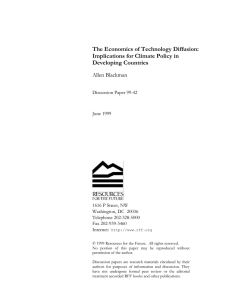 The Economics of Technology Diffusion: Implications for Climate Policy in Developing Countries