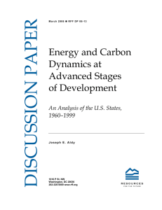 DISCUSSION PAPER Energy and Carbon Dynamics at