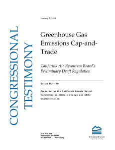 Greenhouse Gas Emissions Cap-and- Trade
