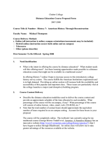 Chabot College 2007-2008  Distance Education Course Proposal Form