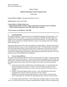 Chabot College 2008-2009 Distance Education Course Proposal Form
