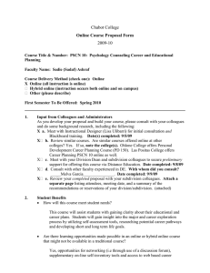 Chabot College 2009-10 Online Course Proposal Form