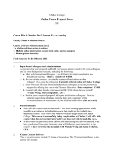 Chabot College 2011 Online Course Proposal Form