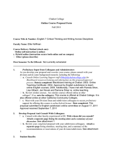 Chabot College Fall 2011 Online Course Proposal Form