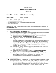Chabot College 2012-2013 Online Course Proposal Form