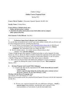 Chabot College Spring 2012 Online Course Proposal Form