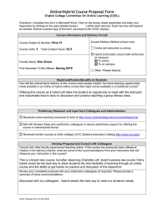 Online/Hybrid Course Proposal Form  Chabot College Committee On Online Learning (COOL)
