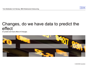 Changes, do we have data to predict the effect