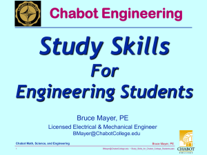 Study Skills Engineering Students For Chabot Engineering