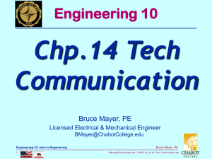 Chp.14 Tech Communication Engineering 10 Bruce Mayer, PE