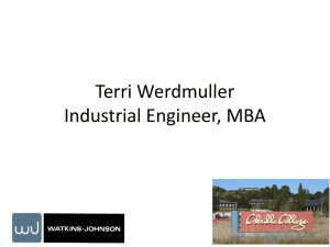 Terri Werdmuller Industrial Engineer, MBA