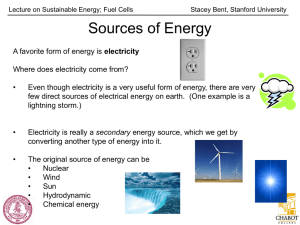 Sources of Energy