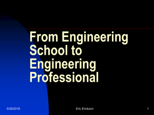 From Engineering School to Engineering Professional