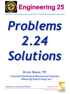 Problems 2.24 Solutions Engineering 25