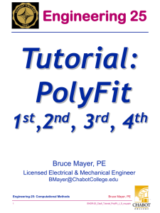 Tutorial: PolyFit 1 ,2