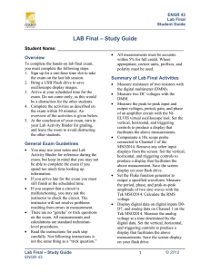 LAB Final – Study Guide Student Name: Overview