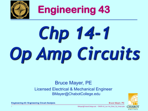 Chp 14-1 Op Amp Circuits Engineering 43 Bruce Mayer, PE