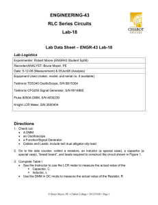 ENGINEERING-43 RLC Series Circuits Lab-18 – ENGR-43 Lab-18