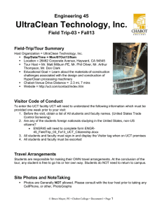 UltraClean Technology, Inc. Engineering 45 • Fall13 Field Trip-03