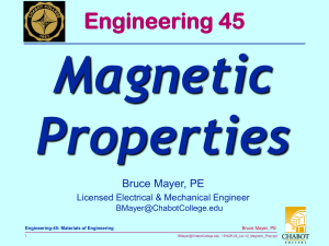 Magnetic Properties Engineering 45 Bruce Mayer, PE