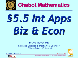 §5.5 Int Apps Biz &amp; Econ Chabot Mathematics Bruce Mayer, PE