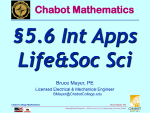 §5.6 Int Apps Life&amp;Soc Sci Chabot Mathematics Bruce Mayer, PE