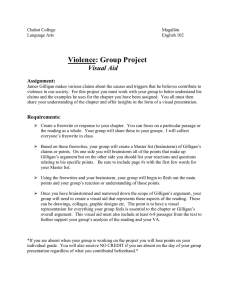 Violence: Group Project Visual Aid Assignment: