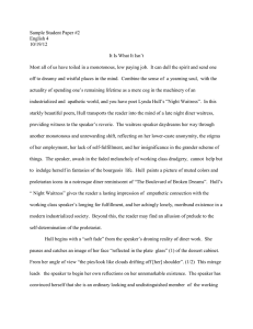 Sample Student Paper #2 English 4 10/19/12