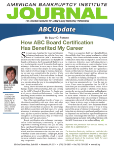 S ABC Update How ABC Board Certification Has Benefited My Career